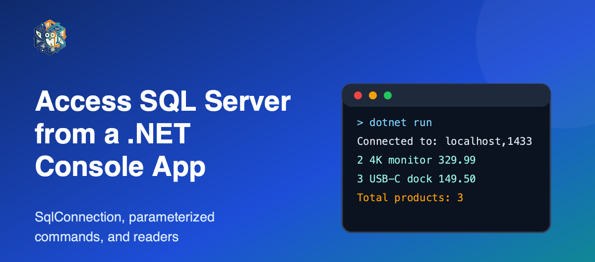 Access SQL Server from a .NET Console Application