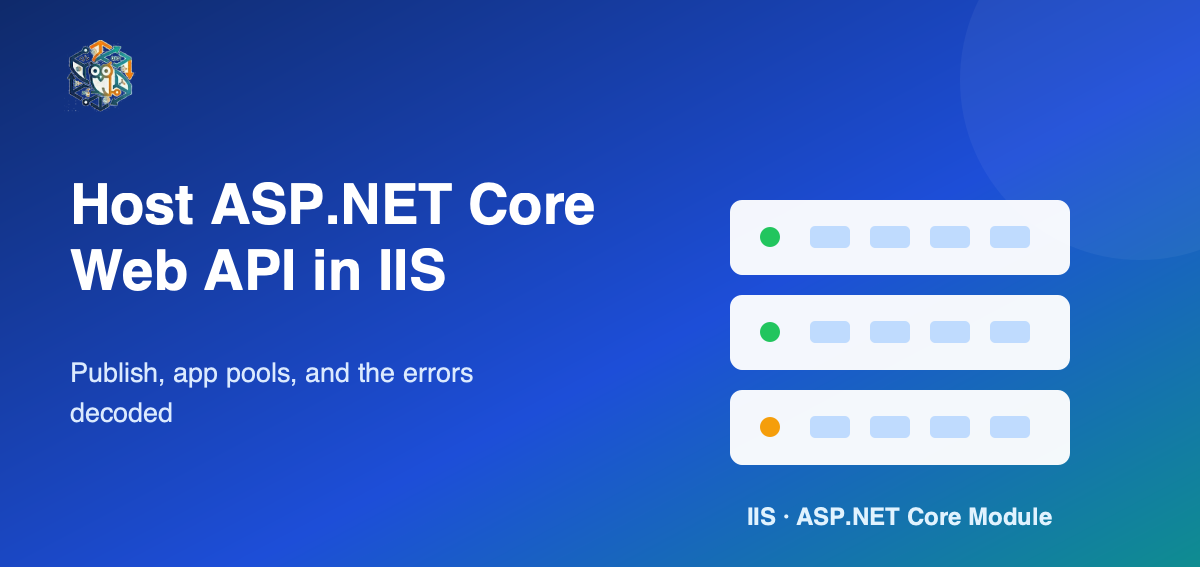 Host an ASP.NET Core Web API in IIS