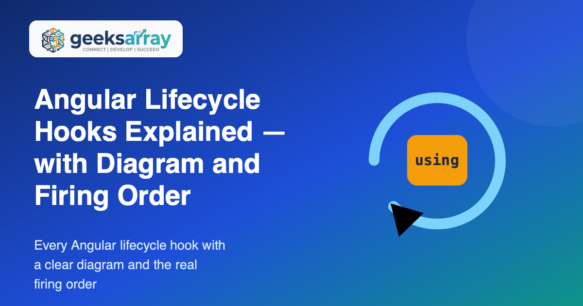 Angular Lifecycle Hooks Explained — with Diagram and Firing Order