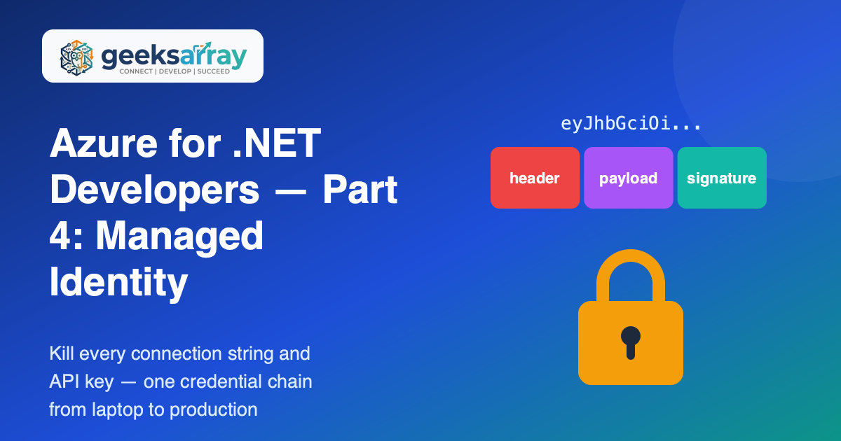 Azure for .NET Developers — Part 4: Managed Identity — Kill Every Connection String and API Key