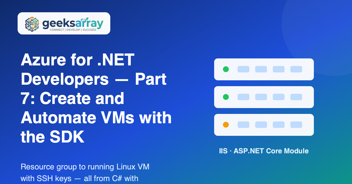 Provisioning Azure virtual machines from C# with the Azure.ResourceManager SDK