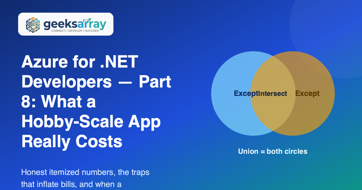 Real monthly cost of running a small ASP.NET Core app on Azure