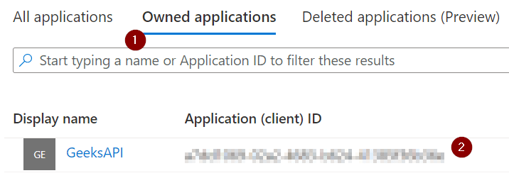 Azure AD app client id
