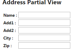 Partial View example in MVC