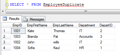 select all rows after removing duplicate rows